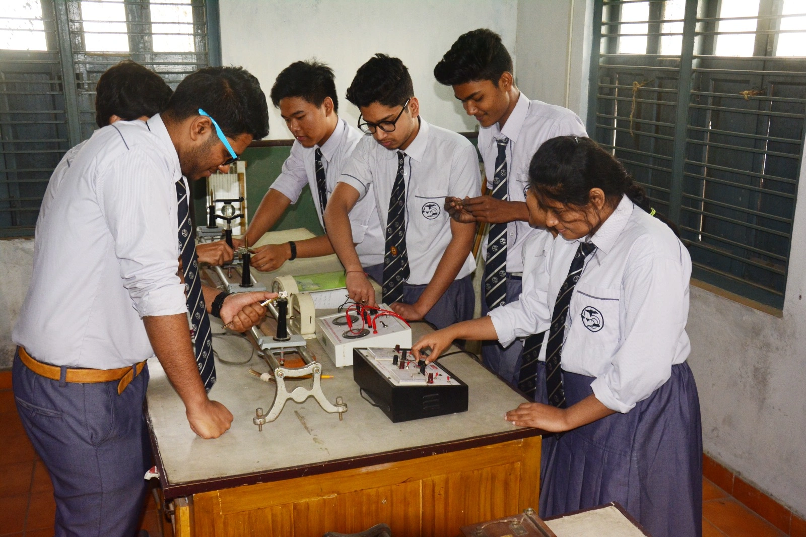 Students participating in outdoor activities